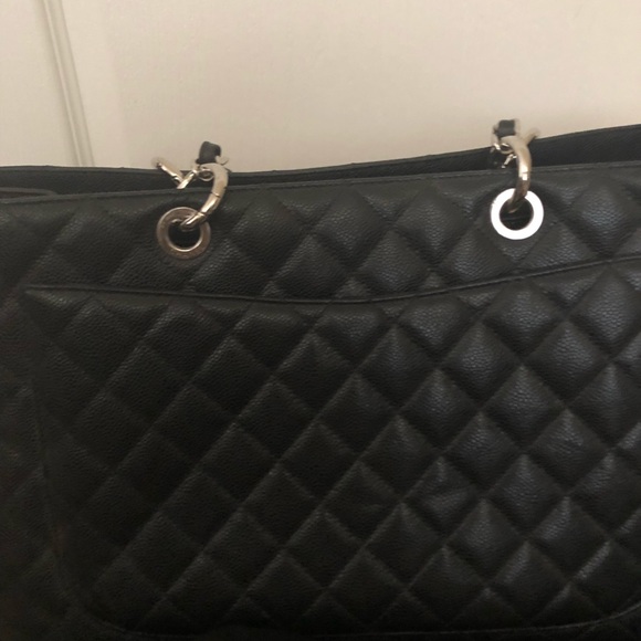 Chanel GST, black caviar with silver hardware.EUC - Picture 5 of 8